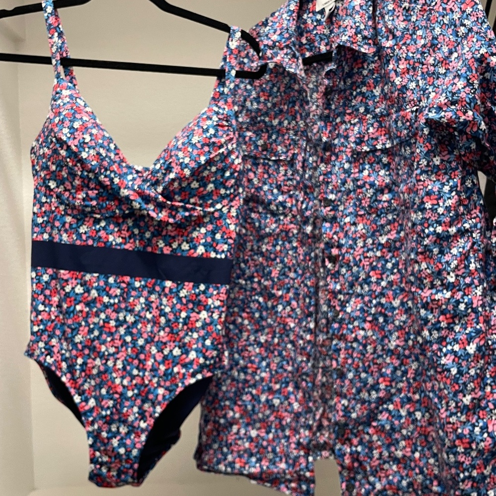 Draper James x Lands End Swimsuit and Coverup